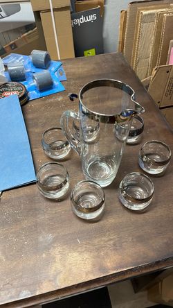 Antique Glass Picture Set