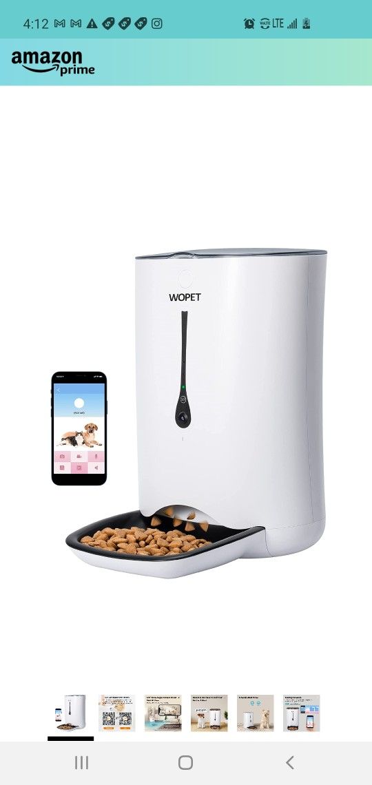 $75 WOPET SMART PET FOOD DISPENSER
