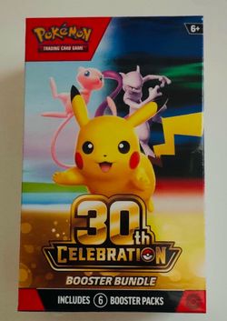 4x Pokémon 30th Celebration Booster Bundles. Sealed. $250 for all 4! Pick up in Coral Springs.