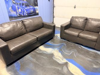 Ashley Leather Sofa  and Loveseat