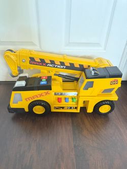 Toys-Maxx Action 3-N-1 Crane Truck - Large Construction Toy Vehicle