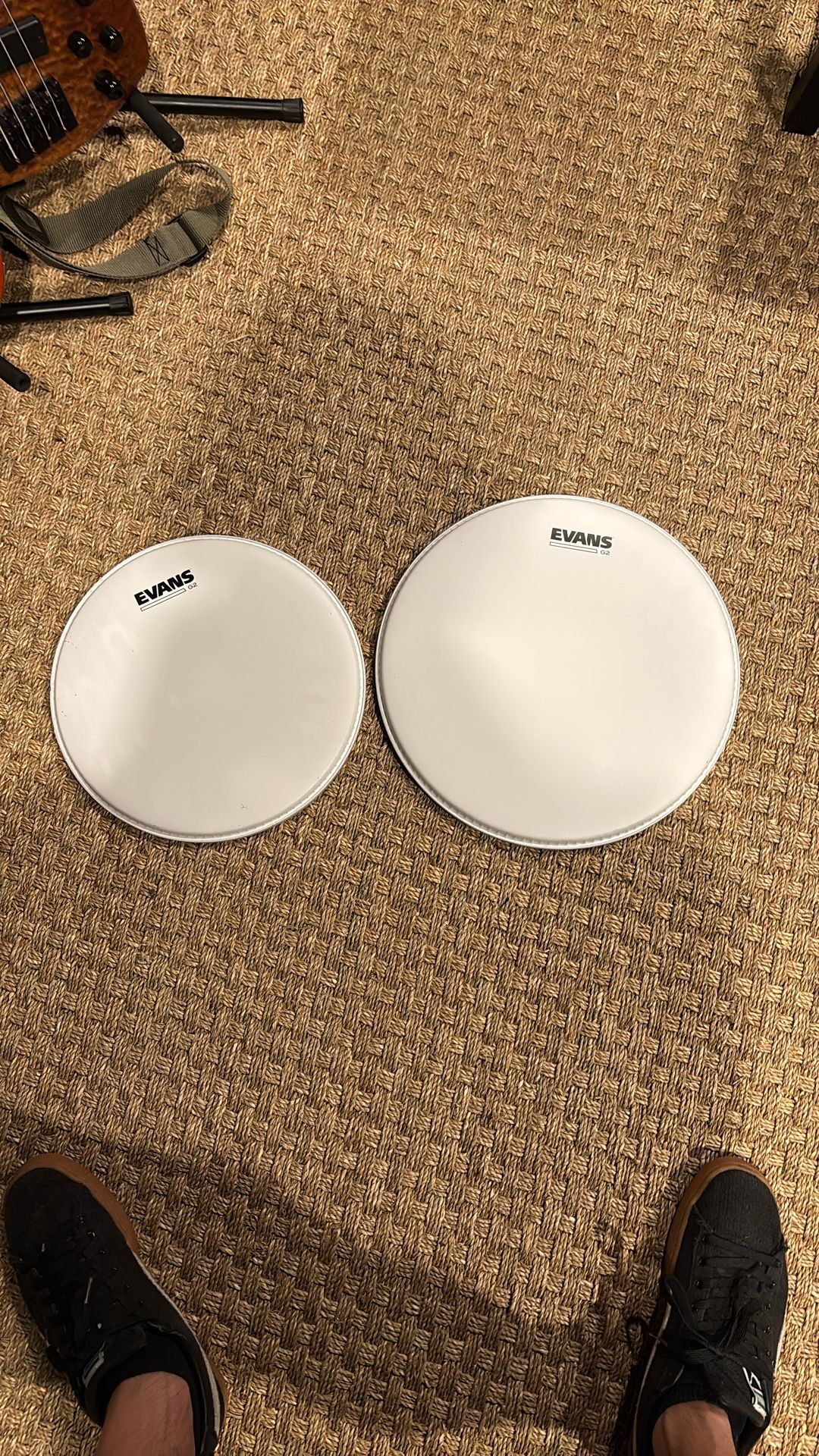 Evans 12 And 14 New G2 Drum Heads