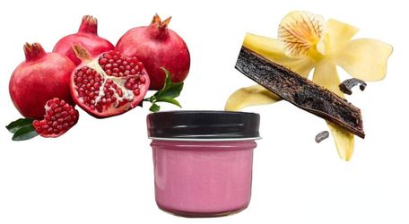 Vanilla Pomegranate Scented Soy Wax Candle