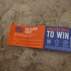 60 Minutes Of Unlimited Play Coupon