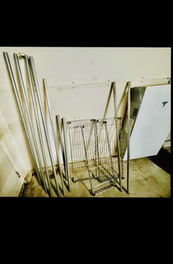 Metal shelf / closet pole $30