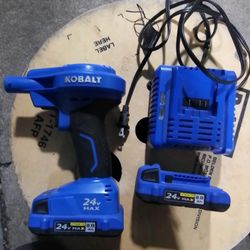 Kobalt 24v Max Air Inflator + 2 Batteries / Charger