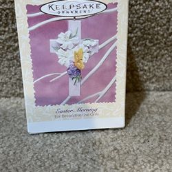 HALLMARK KEEPSAKE CHRISTMAS ORNAMENT IN BOX SPRING EASTER  MORNING 1996 CROSS