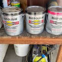 Professional Rust oleum black or red paint