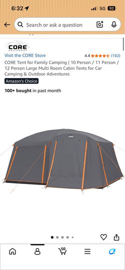 Core 10 person tent with full rain fly