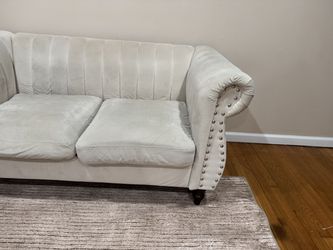 Velvet living room sofa