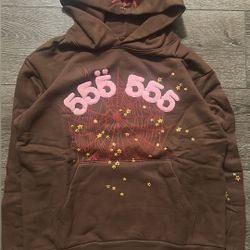 Brown 555 Sp5der hoodie