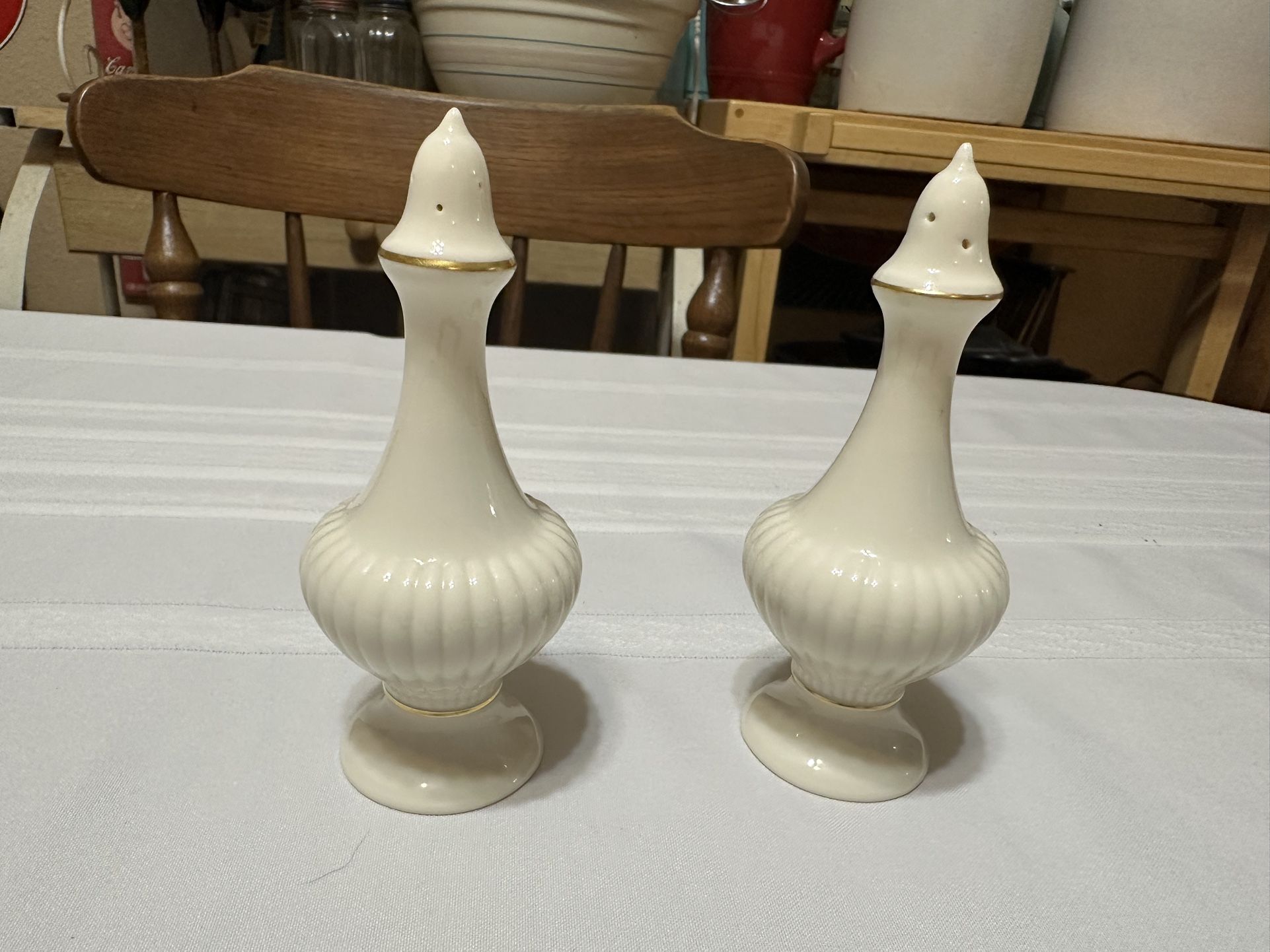 Lenox Bone China Salt & Pepper Shakers