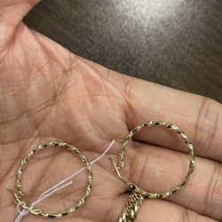 18k Gold Earring Hoops 