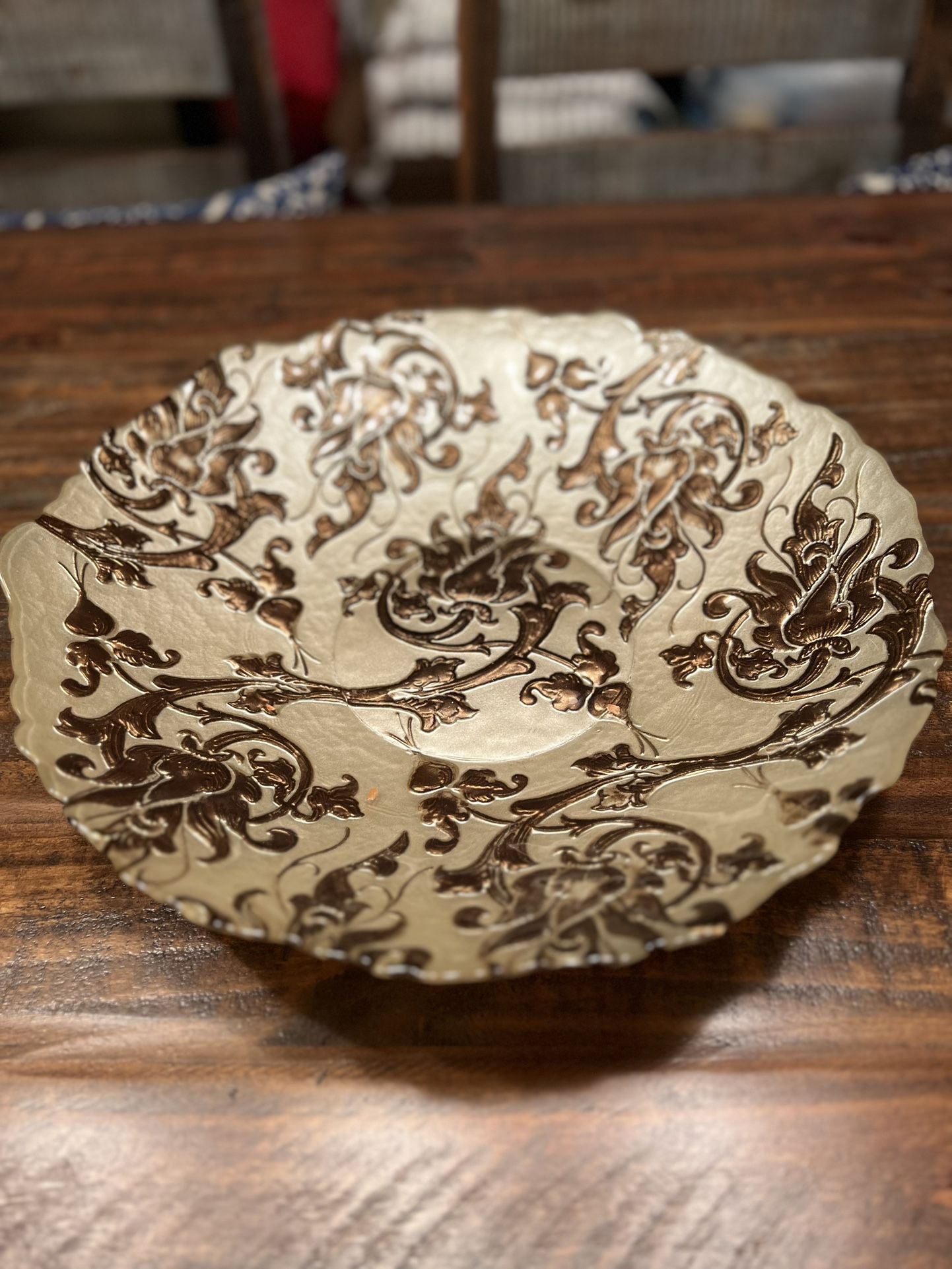 Beautiful Gold/brown Bowl (imported From Italy)