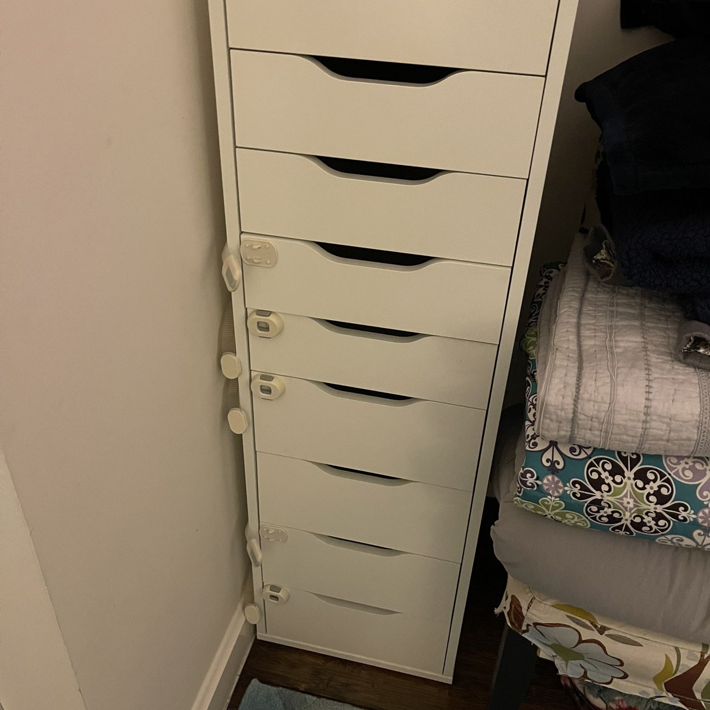 ALEX Drawer unit with 9 drawers, white, 141/8x455/8 - IKEA