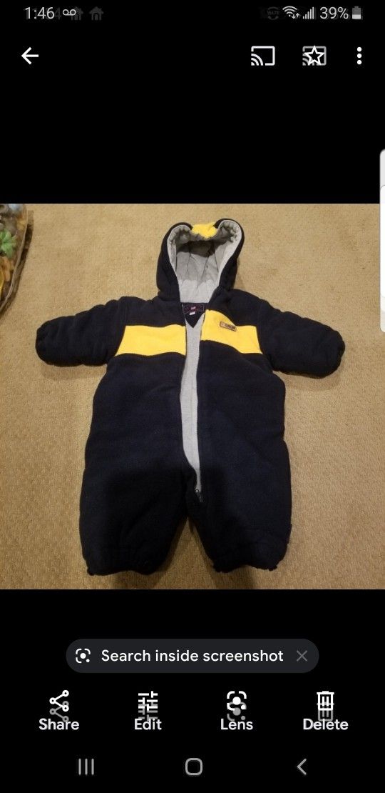 Polo 12 Month Fleece Cold/Snow Bunting Outfit