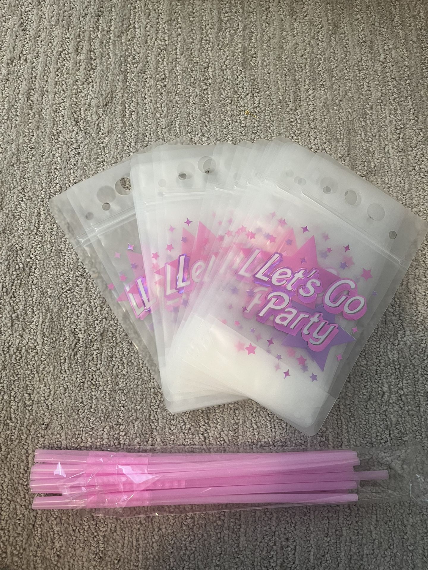 Pink Barbie Themed Drink Pouches