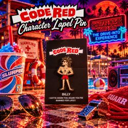 Stranger Things The Drive-Into Experience Code Red Billy Lapel Pin