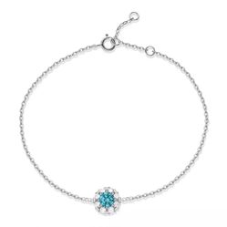 Blue moissanite Diamond  Bracelet