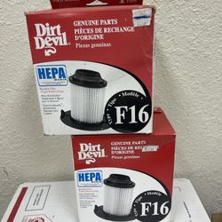 F16 HEPA Filters (lot Of 2) for Dirt Devil Vacuum Cleaners
