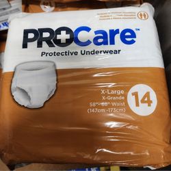Box Of "10" Brand New ProCare Protective Underwear.  Pick Up ONLY!!  