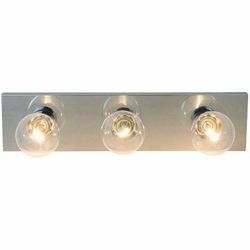 3-Light Indoor Chrome Movie Beauty Makeup Hollywood Bath or Vanity Light Bar Wall Mount or Wall Sconce.