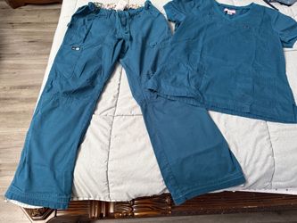 Koi scrub top and cargo pant set