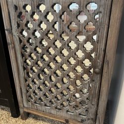 2 Wood & mirrored Nightstands