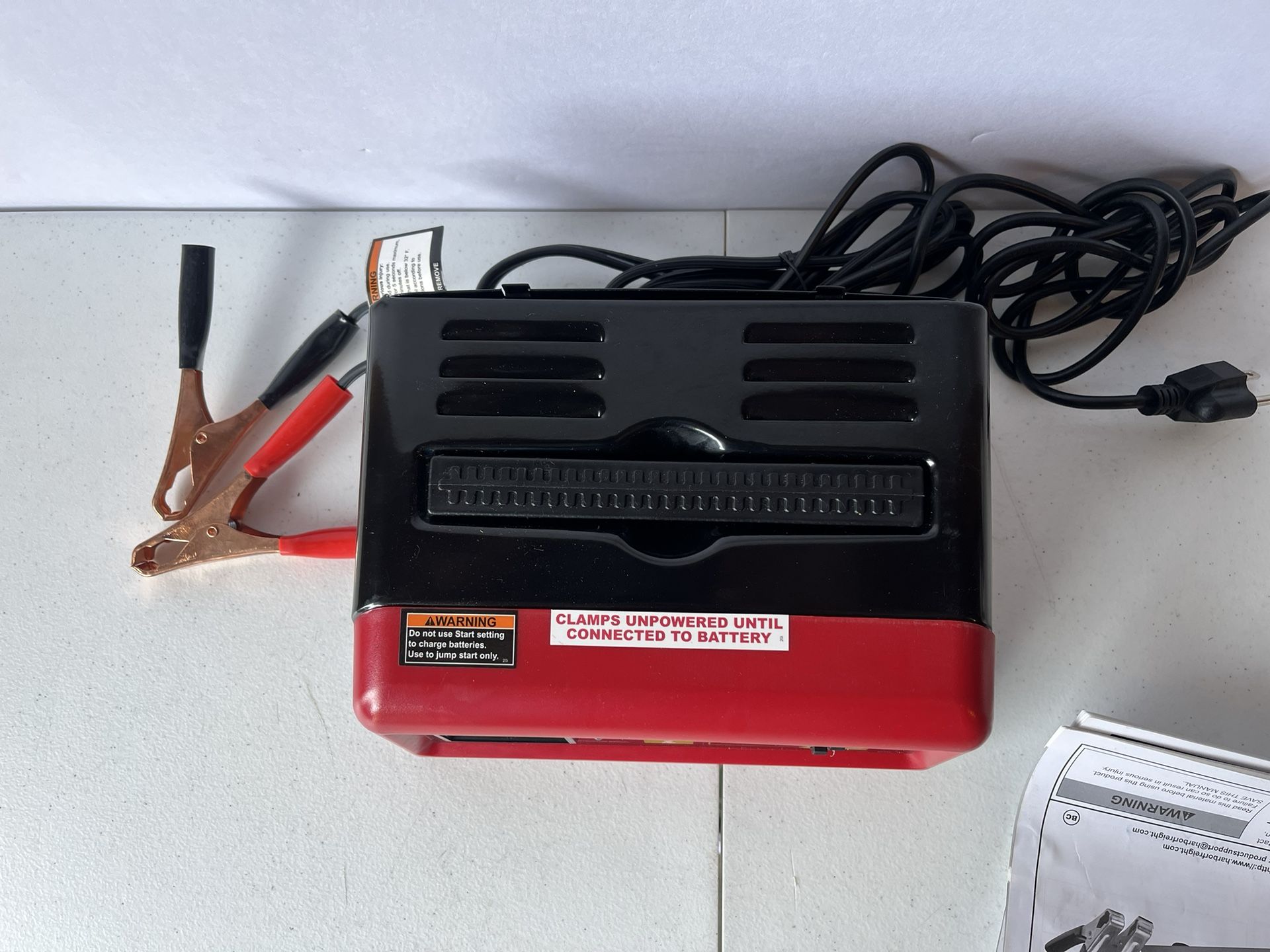 CenTech Manual Car Battery Charger with Engine Start, 10/2/50 Amp/12V
