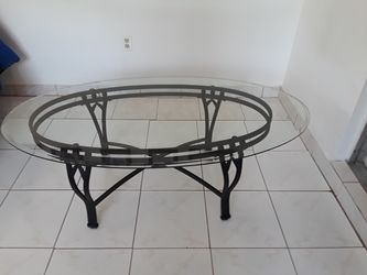 Glass coffee table