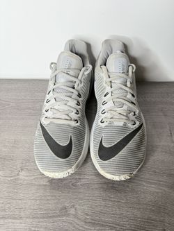 Nike Air Max Infuriate 2 Low Mens Size 9.5 Wolf Grey Basketball Sneaker Shoes