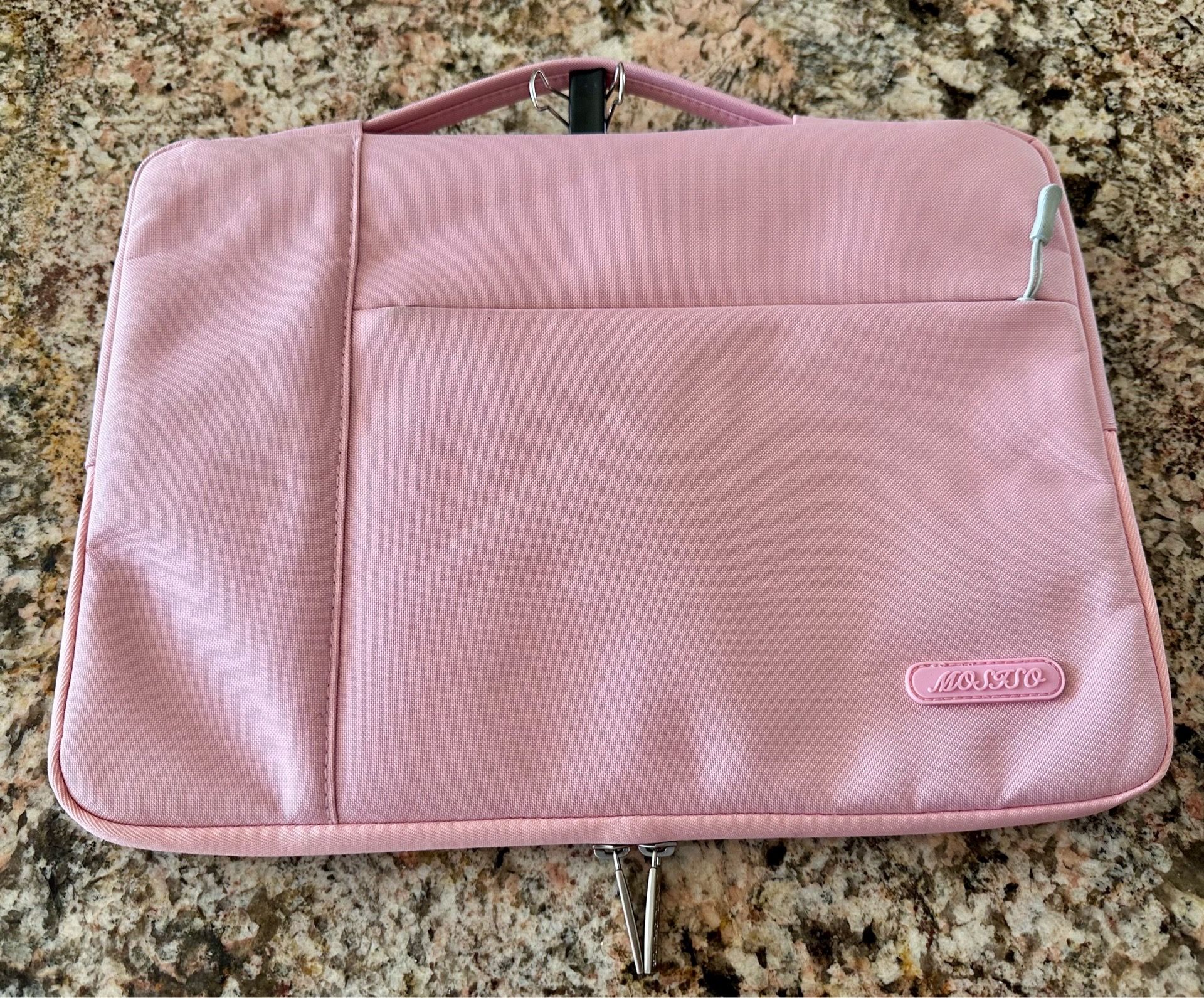 Mosiso Laptop Sleeve 14.5 x 10 inches water-repellent polyester with handle zippered pockets