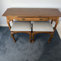 Vintage Ethan Allen benches (console Table Not Available)
