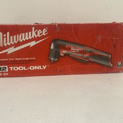 Milwaukee M12 12-Volt Lithium-Ion Cordless 3/8 in. Right Angle Drill (Tool-Only)