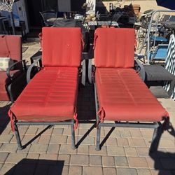$600  ARIZONA IRON LOUNGE CHAIRS WITH SUNBRELLA CUSHIONS IF YOU WANT THEM 