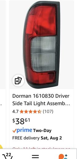 Dorman 1610830 Driver Side Tail Light Assembly Compatible with Select Nissan Models