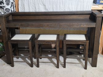 Bar with stools