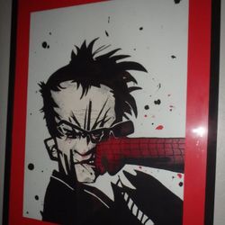Original Abstract Art Spider-Man Punch Painting
