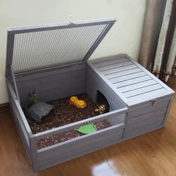 Grey Wood Tortoise Habitat Small Animal Enclosure Cage