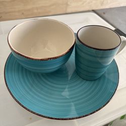 Royal Norfolk Turquoise  Swirl Stoneware