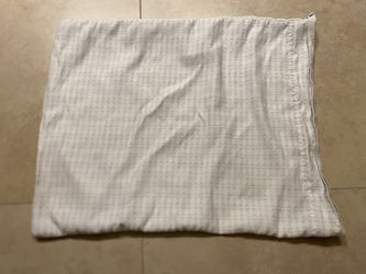 White Pillowcase with Brown Pattern