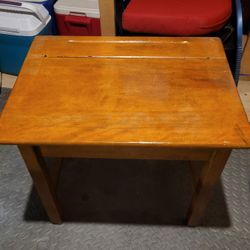 Old Fashioned Kids School Desk