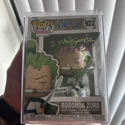 Zoro One Piece Signed Funko Pop Autographed With No Cert From Anime Arizona One Piece Roronoa 