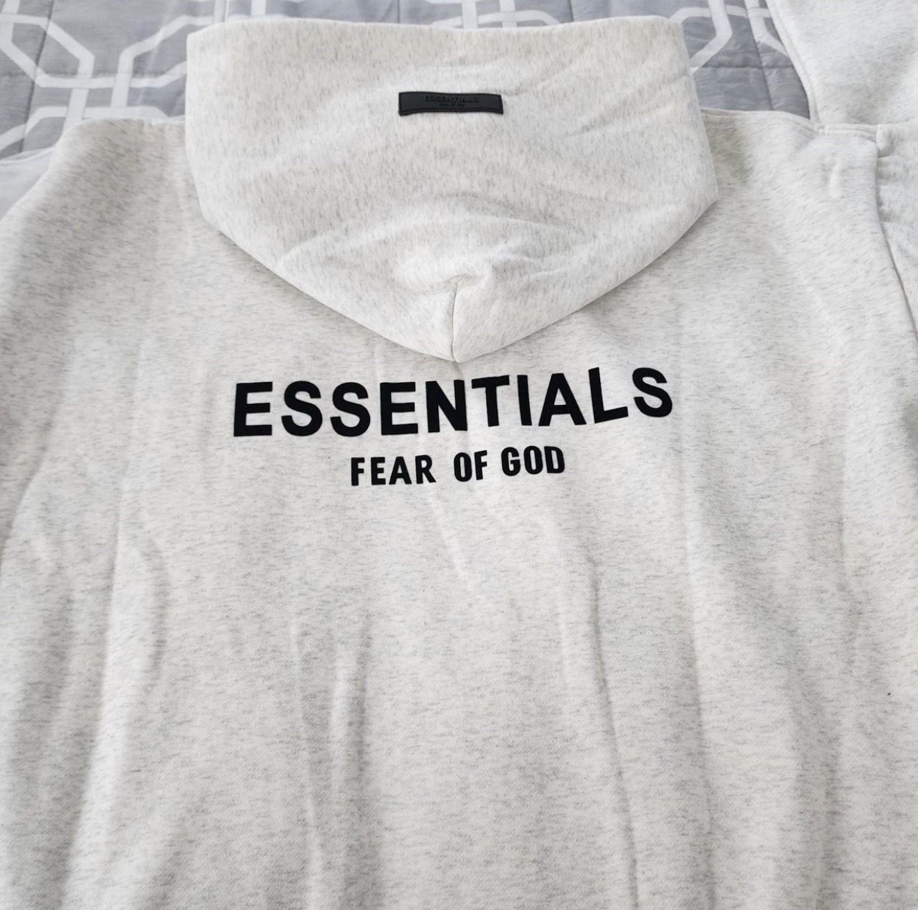 Essentials Fear of God grey hoodie Size Large