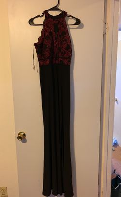 Black and Maroon Sequin Dress (gown)