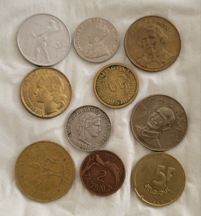 10 Old Foreign Coins