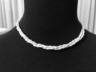 Three Strand Rice Pearl Necklace