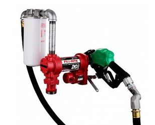 Fill-Rite 12V Fuel Transfer Pump (Suction Pipe, 18' Hose, Auto, Swivel & Filter) - 20 GPM