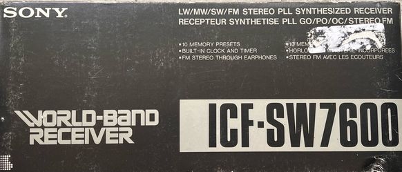 Title: Vintage Sony ICF-SW7600 World-Band Radio - Complete Boxed Kit