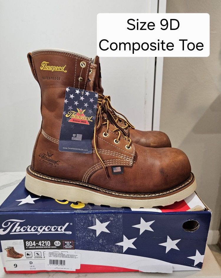 Thorogood Composite Toe Work Boots Size 9